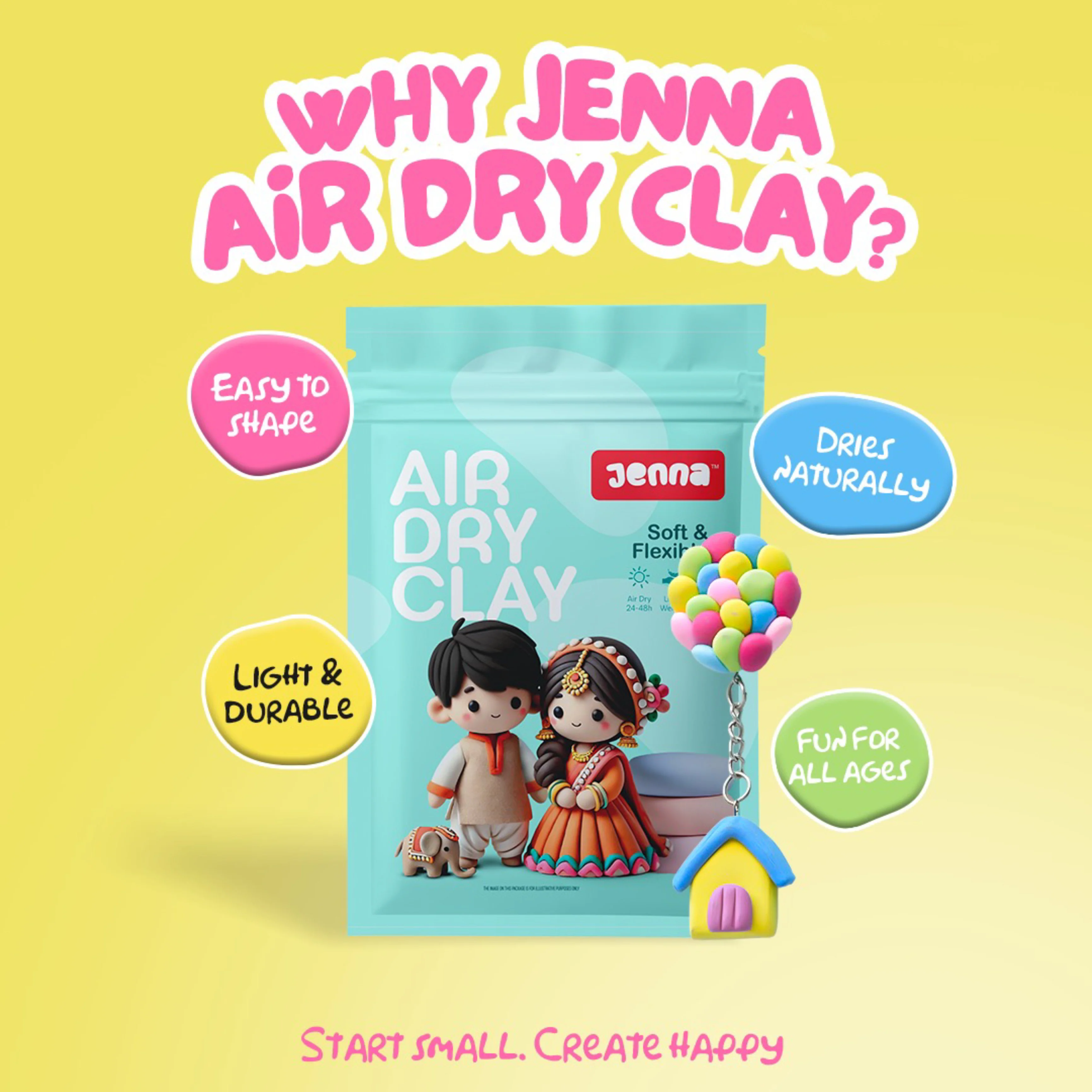 Air Dry Porcelain Clay - White - Image 3