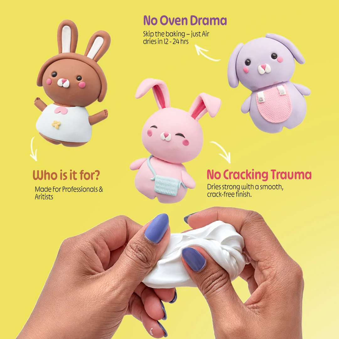 Air Dry Porcelain Clay - White - Image 4