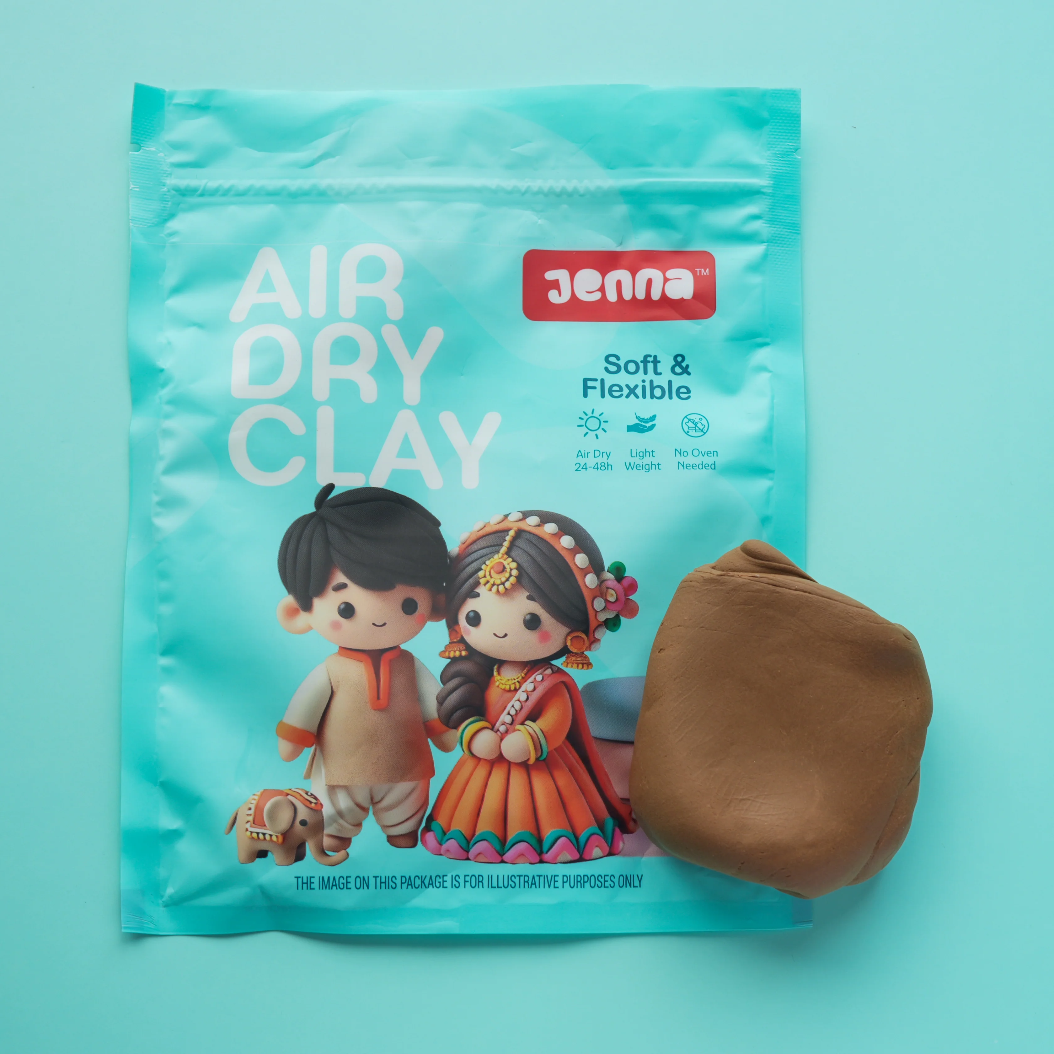 Air Dry Clay - Brown - Image 3