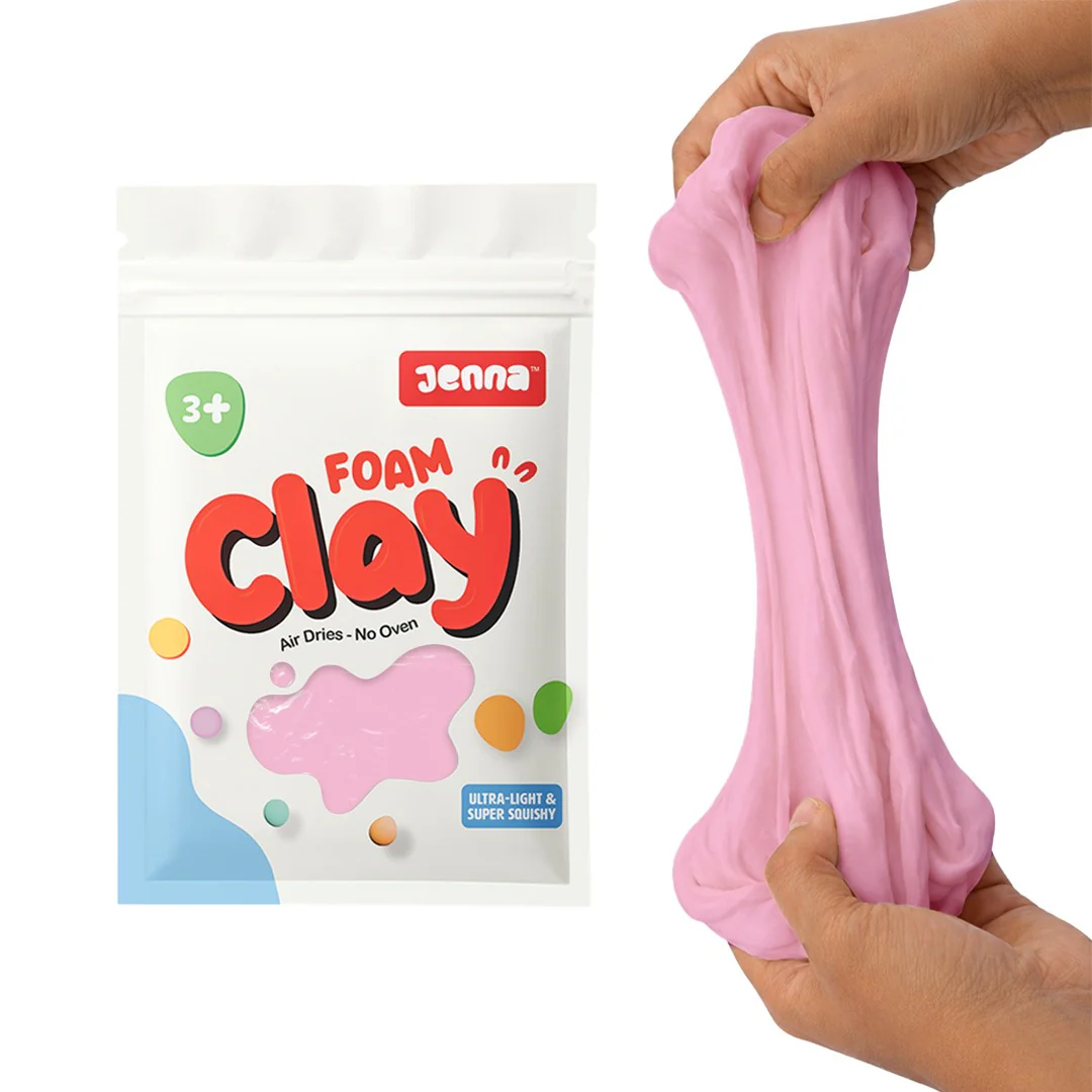 Jenna Foam Clay (100g) , Soft, Air-Drying Modeling Clay for Kids & Crafters, Non-Sticky, Easy to Mold, Ideal for DIY - Image 3