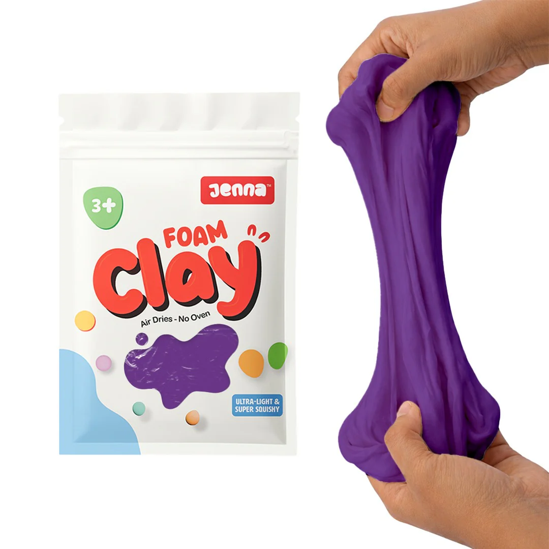 Jenna Foam Clay (100g) , Soft, Air-Drying Modeling Clay for Kids & Crafters, Non-Sticky, Easy to Mold, Ideal for DIY - Image 7