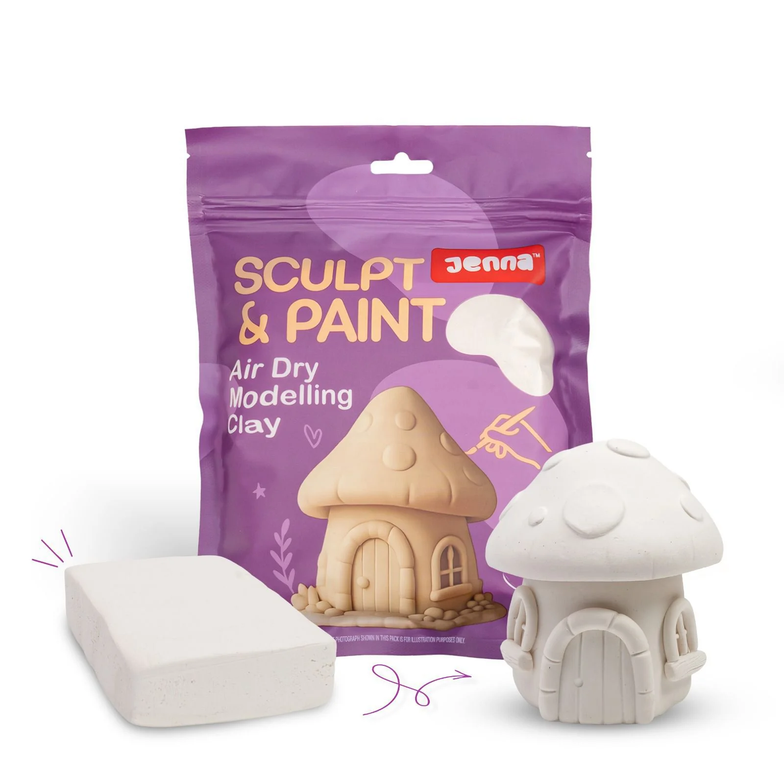 Jenna Sculpt and Paint Air Dry Modelling Clay - Image 3