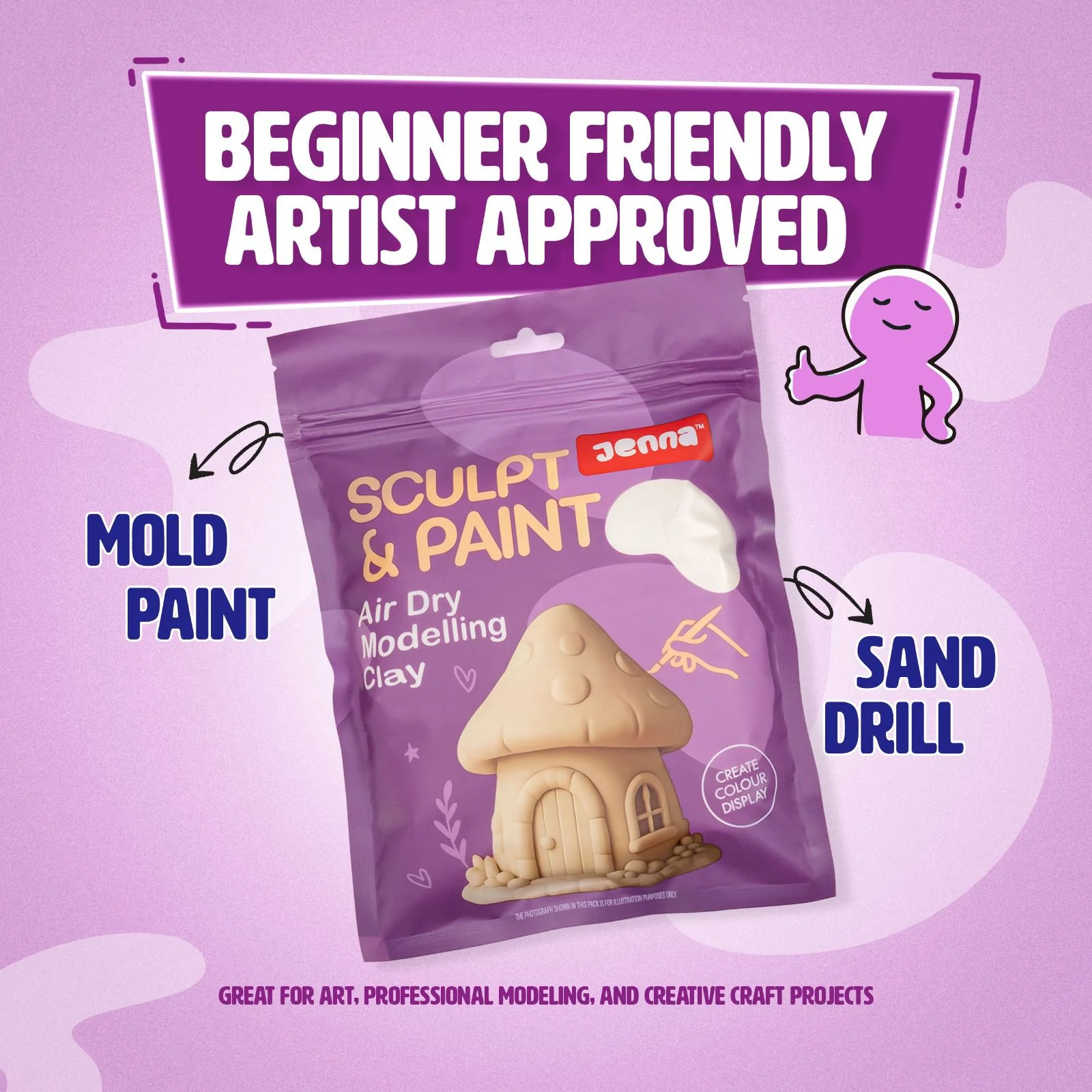 Jenna Sculpt and Paint Air Dry Modelling Clay - Image 5